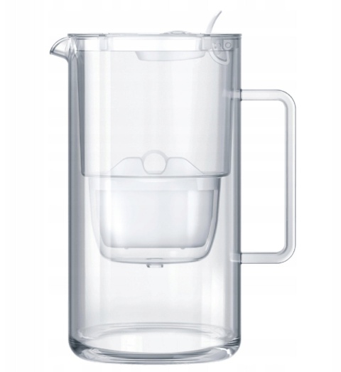 Dzbanek do filtrowania szklany Aquaphor Glass biały + 7 filtrów (4Mg+3H)