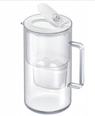 Dzbanek filtrujący szklany Aquaphor Glass biały + 7 filtrów (4Mg+3+)