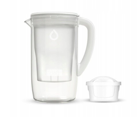 Dzbanek filtrujący szklany Dafi PRISMA LED +1 filtr Unimax, BIAŁY