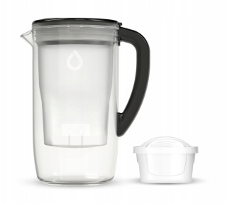 Dzbanek filtrujący szklany Dafi PRISMA LED +1 filtr Unimax, CZARNY