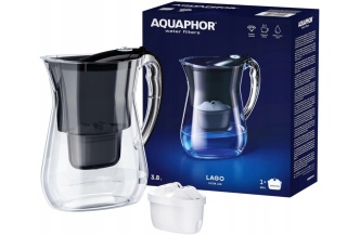 Dzbanek filtrujący z Tritanu Aquaphor LAGO + Wkład Maxfor+ CZARNY