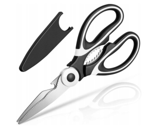 NOŻYCZKI KUCHENNE WIELOFUNKCYJNE STAL DO MIĘSA CIĘCIA DROBIU KURCZAKA RYB