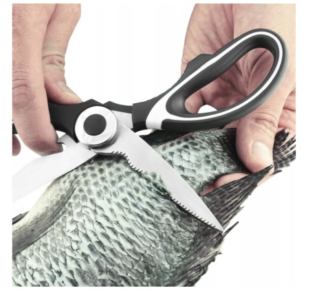 NOŻYCZKI KUCHENNE WIELOFUNKCYJNE STAL DO MIĘSA CIĘCIA DROBIU KURCZAKA RYB