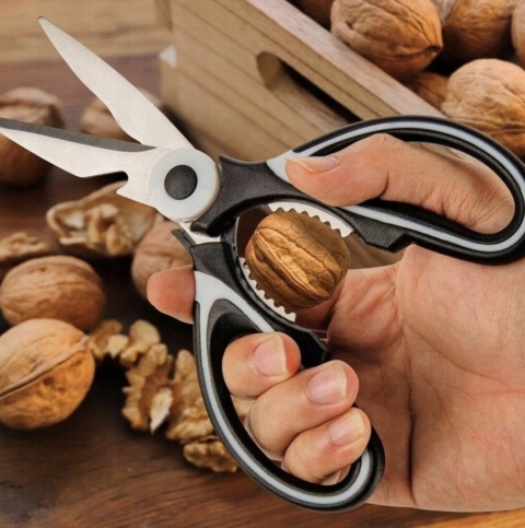 NOŻYCZKI KUCHENNE WIELOFUNKCYJNE STAL DO MIĘSA CIĘCIA DROBIU KURCZAKA RYB