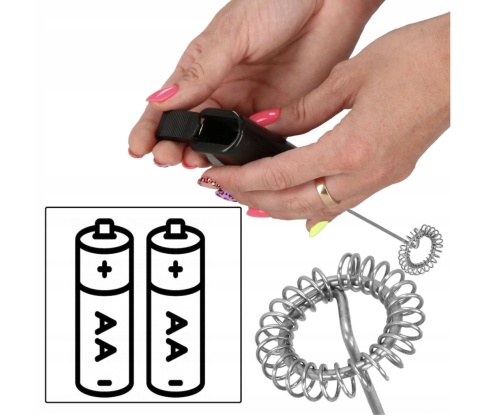 SPIENIACZ DO MLEKA PIANKI JAJEK KAWY MINI MIKSER ELEKTRYCZNY UBIJACZ RĘCZNY