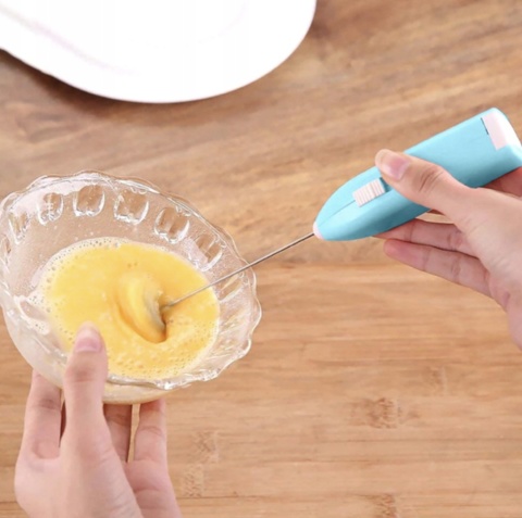 SPIENIACZ DO MLEKA PIANKI JAJEK KAWY MINI MIKSER ELEKTRYCZNY UBIJACZ RĘCZNY