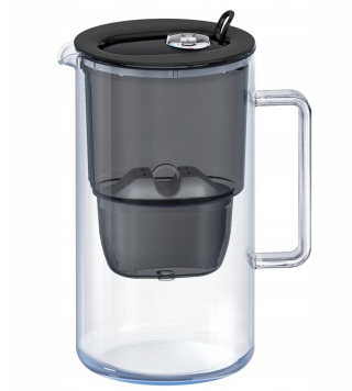 Szklany Dzbanek filtrujący wodę Aquaphor Glass CZARNY +7 filtrów Maxfor+