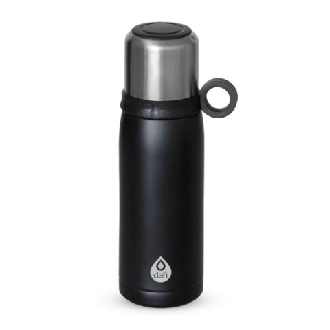 Termos Dafi 450 ml czarny stal nierdzewna butelka termiczna na kawę