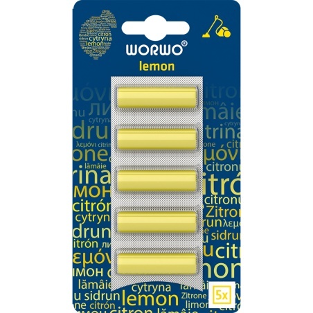 WORWO WKŁAD ZAPACHOWY DO ODKURZACZA LEMON CYTRYNOWY WZ08AB PAŁECZKI 5 SZTUK