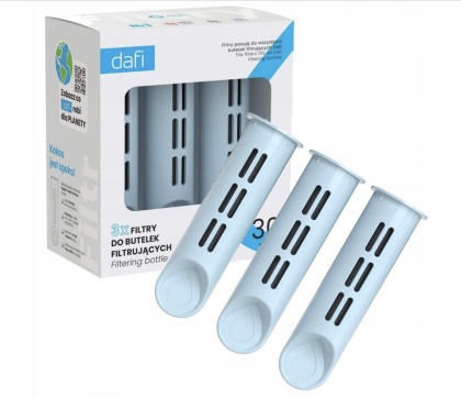 ZESTAW: 3 x filtr wkład do butelki Dafi SOFT i SOLID Dove Blue