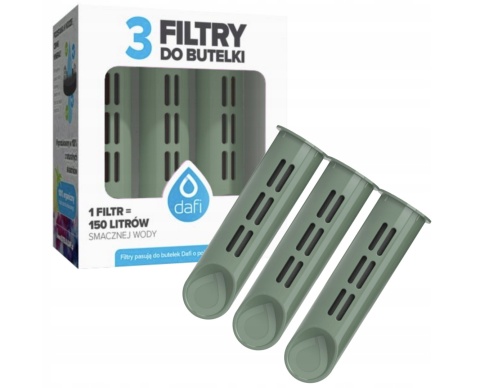 Zestaw filtrów DAFI do butelki Soft i Solid Szałwiowe Zielone (3 szt.)