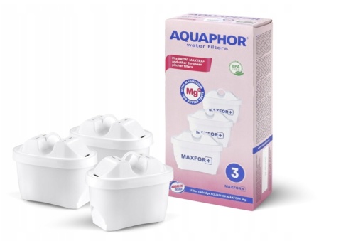 3 szt. Wkłady filtrujące do dzbanka Aquaphor Maxfor + MG
