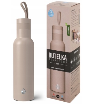 Butelka Termiczna Dafi EASY Stal Nierdzewna 490 ml Beżowa Brązowa 12h