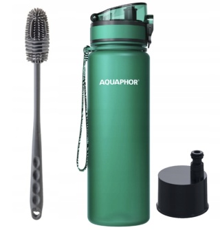 Butelka filtrująca Aquaphor City 1L Butelkowa Zieleń + 1 FILTR + SZCZOTKA