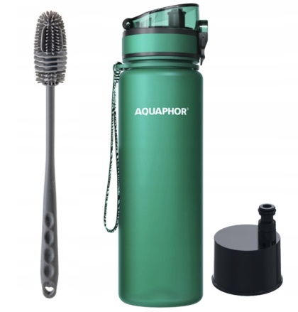 Butelka filtrująca Aquaphor City 1L Butelkowa Zieleń + 1 FILTR + SZCZOTKA