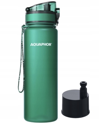 Butelka filtrująca z Tritanu Aquaphor City 1L Butelkowa Zieleń + 1 FILTR