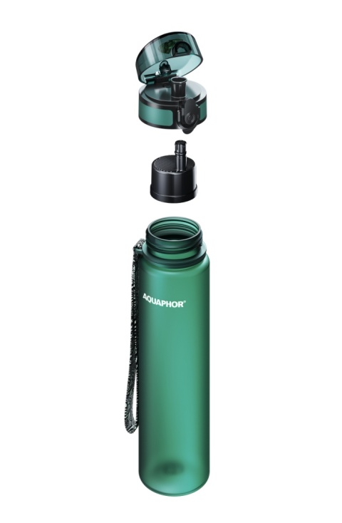 Butelka filtrująca z Tritanu Aquaphor City 1L Butelkowa Zieleń + 1 FILTR