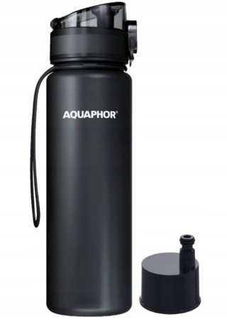 Butelka filtrująca z Tritanu Aquaphor City 1L Czarna/Black + 1 FILTR