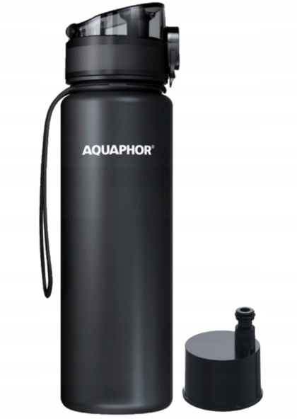 Butelka filtrująca z Tritanu Aquaphor City 1L Czarna/Black + 1 FILTR