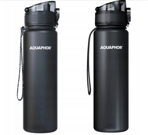Butelka filtrująca z Tritanu Aquaphor City 1L Czarna/Black + 1 FILTR