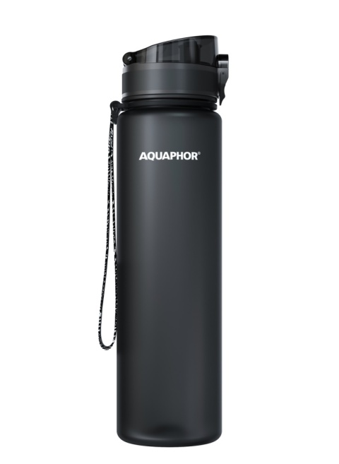 Butelka filtrująca z Tritanu Aquaphor City 1L Czarna + 1 FILTR + SZCZOTKA
