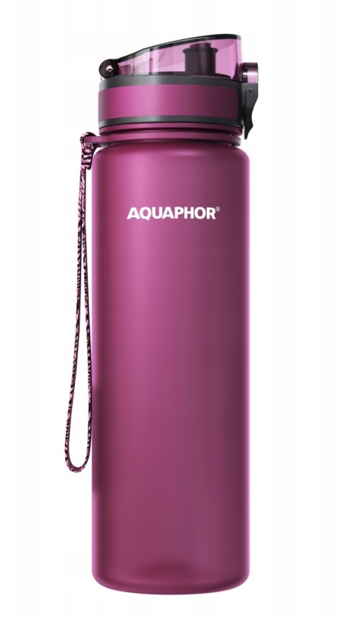 Butelka filtrująca z Tritanu Aquaphor City 800 ml Bordowa