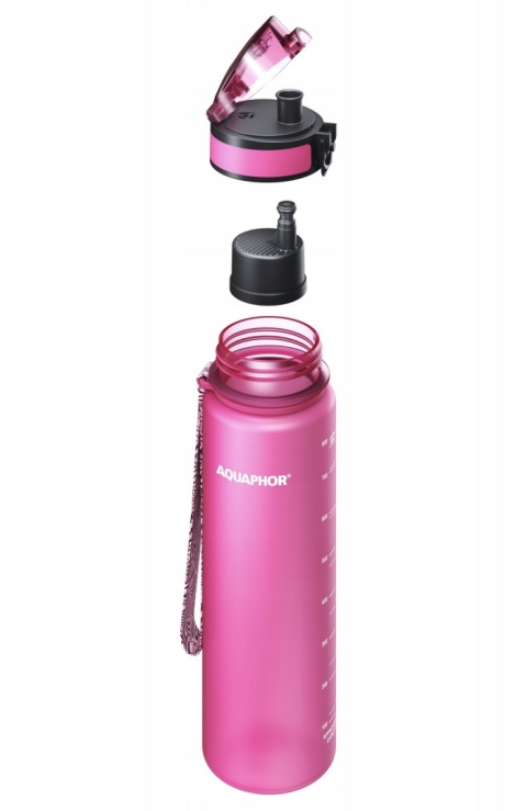 Butelka filtrująca z Tritanu Aquaphor City 800 ml Różowa/Pink