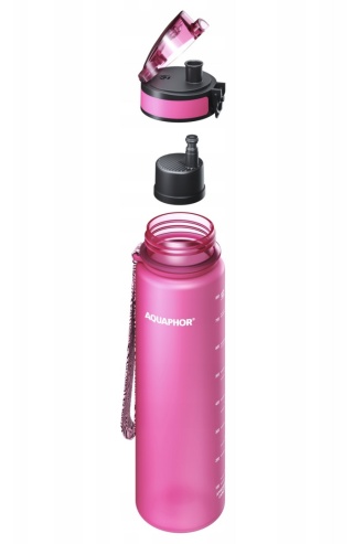 Butelka filtrująca z Tritanu Aquaphor City 800 ml Różowa/Pink