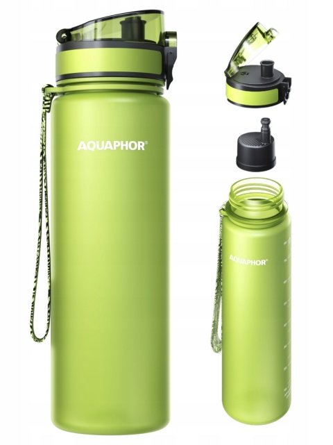 Butelka filtrująca z Tritanu Aquaphor City 800 ml Zielona + SZCZOTKA