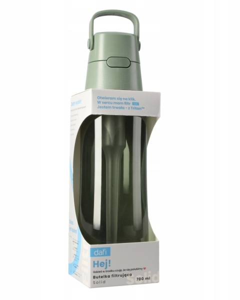 Butelka filtrująca z Tritanu Dafi SOLID 0,7l szałwiowa + filtr + SZCZOTKA