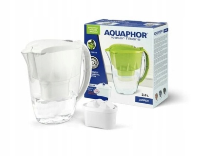Dzbanek filtrujący AQUAPHOR JASPER 2,8 l + wkład Maxfor, BIAŁY