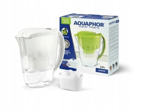Dzbanek filtrujący AQUAPHOR JASPER 2,8 l + wkład Maxfor, BIAŁY