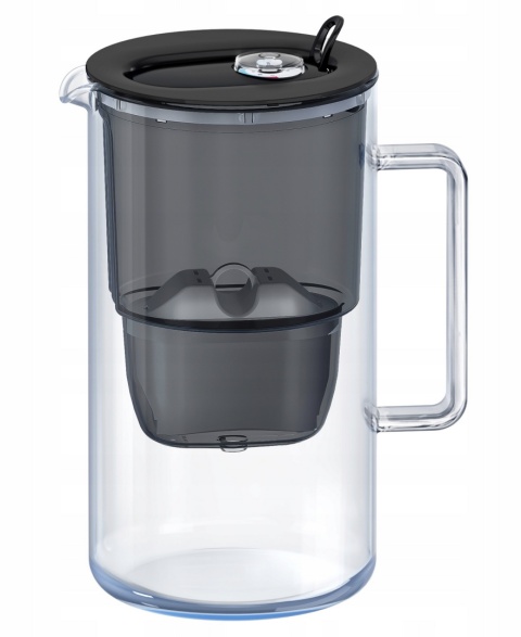 Dzbanek filtrujący szklany Aquaphor Glass 2,5l + 2 Maxfor+ H, CZARNY