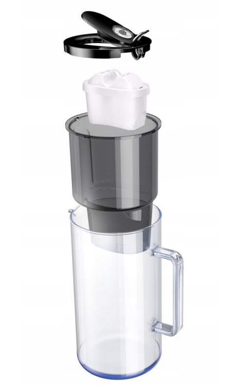 Dzbanek filtrujący szklany Aquaphor Glass 2,5l + 2 Maxfor+ H, CZARNY