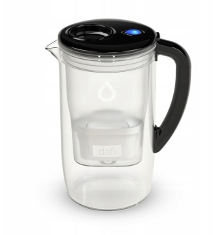 Dzbanek filtrujący szklany Dafi PRISMA LED +3 filtry Unimax, CZARNY