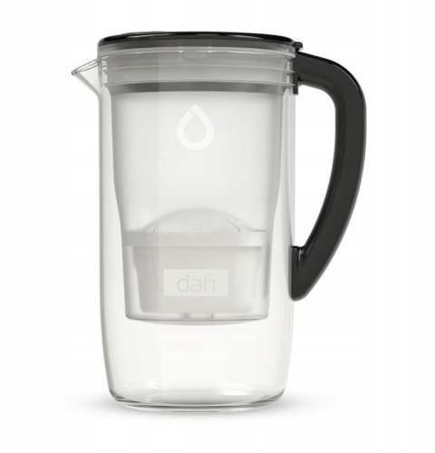 Dzbanek filtrujący szklany Dafi PRISMA LED +3 filtry Unimax, CZARNY