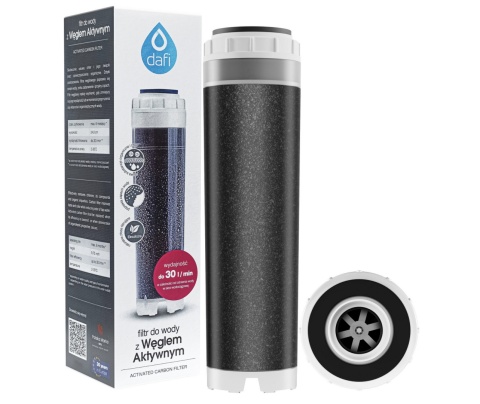 Filtr wkład do wody DAFI z węglem aktywnym 10 cali 25 mikron - 1 szt