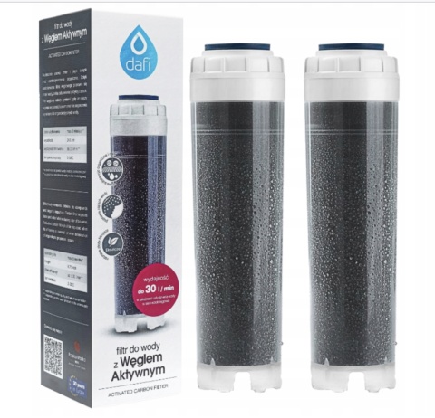 Filtr wkład do wody DAFI z węglem aktywnym 10 cali 25 mikron - 2 szt