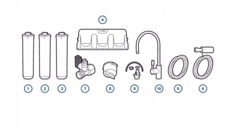 Filtr wody pod zlew Aquaphor ECO PRO Bakteriobójczy (Pro 1, Pro 2, Pro HF ) - 3 szt.