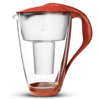 Szklany dzbanek Dafi CRYSTAL LED 2L MAKOWY + 5 wkładów Classic