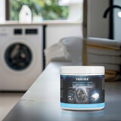 TABLETKI DO CZYSZCZENIA PRALKI ODKAMIENIAJĄCE NEUTRALIZUJĄCE ZAPACH 12 szt