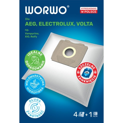 WORKI DO ODKURZACZA ELECTROLUX E51 E53 AEG XIO ZANUSSI ELMB04 + 1 FILTR