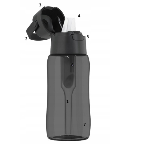 Zestaw Butelka Dafi Solid 0,5L czarna + 2 szczotki do mycia butelek