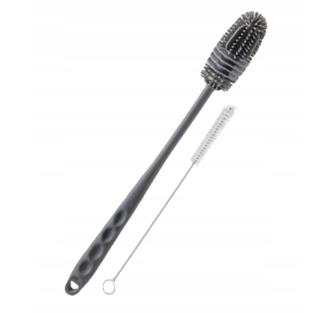 Zestaw Butelka Dafi Solid 0,5L czarna + 2 szczotki do mycia butelek